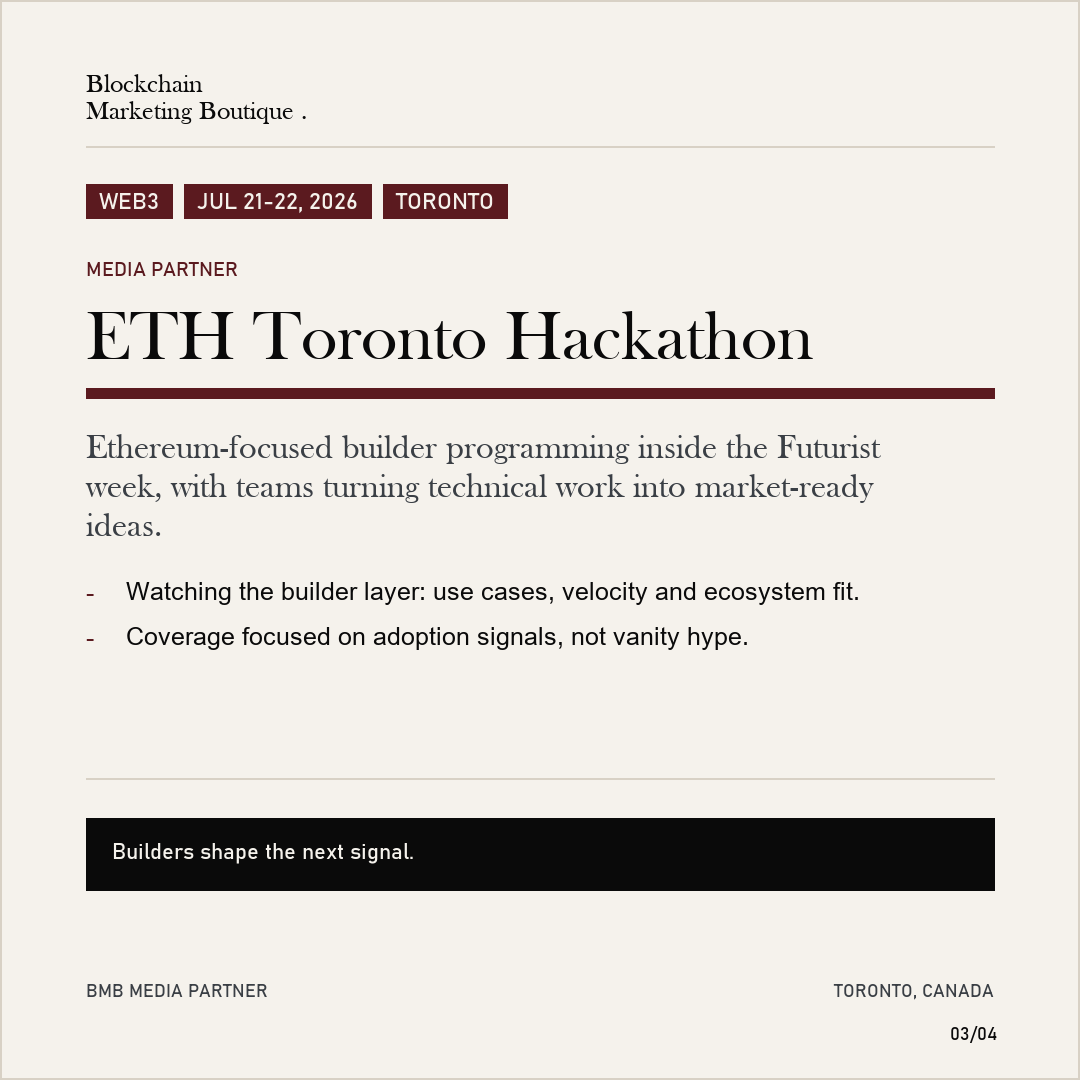 ETH Toronto Hackathon — BMB media partnership creative